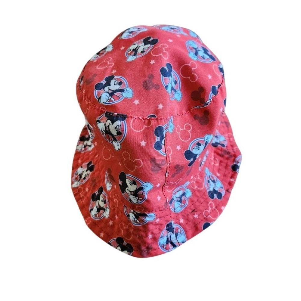 Disney Junior Mickey Mouse Toddler Bucket Hat Red All Over Print Sun Hat 61617